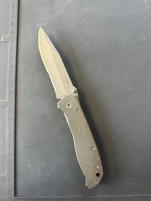 Gerber Air Ranger Silver Linerlock Folding Pocket Knife Aluminum Scales Used (A) - Image 1 of 4