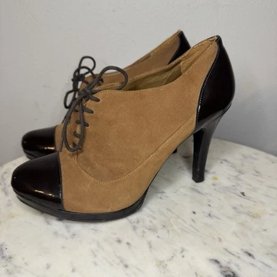 Zapatos Oxford con cordones Antonio Melani charol stilletto talla 6,5 Foto 1 de 4