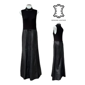 Vintage 00s NEWPORT NEWS Womens 6 Leather Dress Evening Gown Cocktail NWOT G5686 - Picture 1 of 24