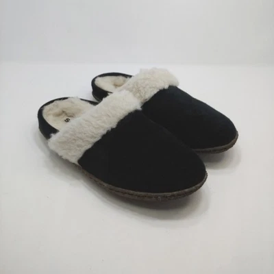 Zapatilla sin cordones Sorel para mujer Nakiska Slide II negra Sudee imitación Sherpa NL3655 6 Foto 1 de 4