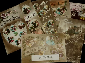 N° 790/262  Lot  de 7  cartes Anciennes Fantaisies Militaria WW1 - Imagen 1 de 4