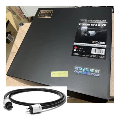 Cable de alimentación Oyaide Tunami GPX-R V2 1,8 m genuino NUEVO negro audio música Foto 1 de 4