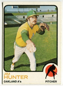 1973 Topps #235 Jim Catfish Hunter Oakland Athletics - Imagen 1 de 2