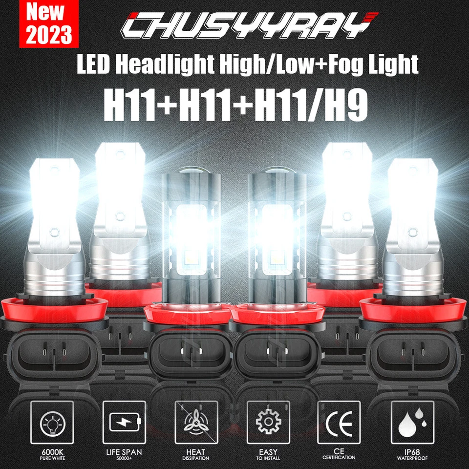 Para Nissan Sentra 2013 2014-2018 2019 faros LED+bombillas de luz antiniebla - Imagem 1 de 4
