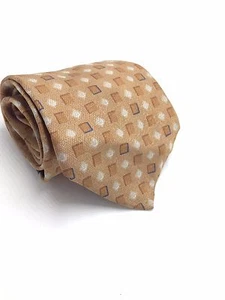 $115 Perry Ellis Men Brown Green Blue White Check Neck Tie Casual Necktie 60x4 - Picture 1 of 4