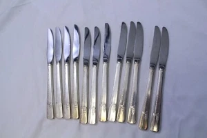 Prestige Grenoble versilbert Gitter Messer 8-1/4" Menge 12 - Bild 1 von 6