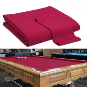 Red Worsted Pool Table Felt Fast Billiard Cloth 7/8/9ft Table w/ PRE-CUT RAILS - Picture 1 of 9