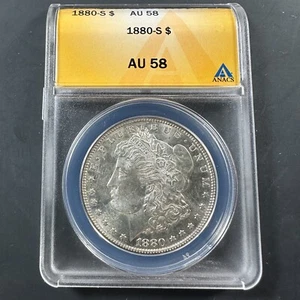 1880-S $1 Morgan Silver Dollar, ANACS AU58 (84357) - Picture 1 of 2