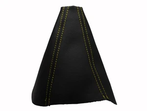 Gelb Faden Echtleder Schaltmanschette Schaltsack Für VOLVO S40/V40 1995-2004 - Picture 1 of 1