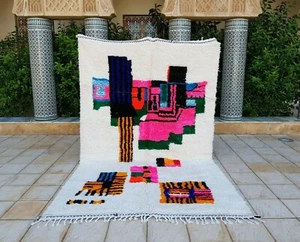 Azilal rug 10'2"x6'3" Wool Berber Moroccan Beni Ourain Rug Carpet handmade wool - Bild 1 von 12