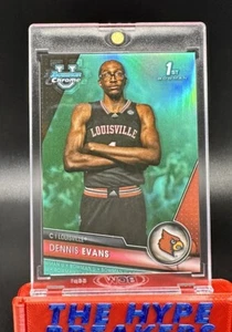 /299 DENNIS EVANS 2023-24 Bowman Chrome University Aqua Refractor SP #47 - Picture 1 of 2