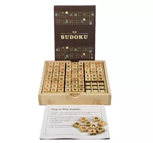 Starbucks Coffeehouse Games Wooden Sudoku Board – Limited Edition Bamboo Set - Picture 1 of 20