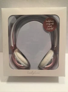 Headphones, Celebrate Shop Rose Gold White Jack Cord Over-The-Ear - Picture 1 of 3