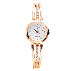 Women Lady Stylish Quartz Analog Watch Luxury Rhinestone Dress Round Jewelry AP9 - Picture 1 of 1