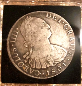 1801 Carolus IIII Dei Gratia 8R Spanish Colonial Coin Beautiful And Rare- Silver - Picture 1 of 2