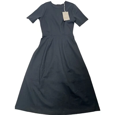 Everlane Dress Women XS Black Short Sleeve Jersey Feel Fit&Flare The Dream Bell - Image 1 of 4