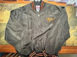 Vtg NEW 1990s Balt Orioles Black Jacket 2XL Authentic Starter Diamond Collection - Picture 1 of 4
