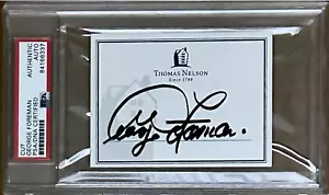 GEORGE FOREMAN AUTOGRAPH BOOKPLATE 3" x 4" PSA/DNA SIGNED AUTO - Picture 1 of 2
