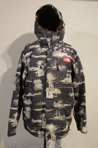 The North Face Turn Up White Blue Sunset Sailing Pattern Jacket Large Coat Ski - Bild 1 von 5