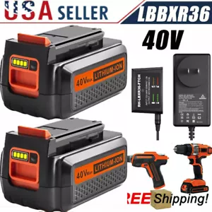 3.0/5.0Ah for Black and Decker 40 Volt Max Lithium Battery LBX2040 LBXR36 LSW136 - Picture 1 of 24