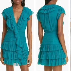 Ulla Johnson Zina Silk Mini Dress in Montego Size 10 100% silk - Picture 1 of 10