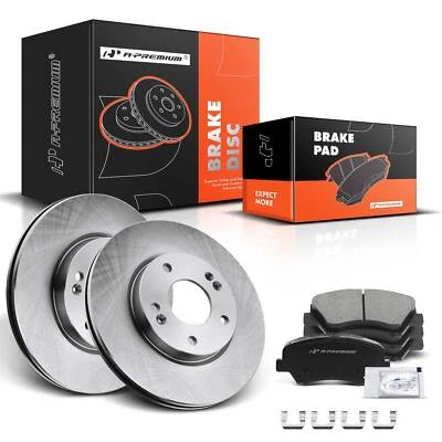 Rotor de freno de disco y pastillas de freno delanteras de cerámica para Hyundai Elantra Kia Forte Koup Foto 1 de 4