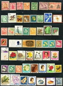 New Zealand  stamps odd lot of 51 different used postage unsorted - Picture 1 of 1