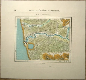 1881 Perron map POTI AND MOUTH OF RIONI (PHASIS), GEORGIA, CAUCASUS, #36 - Imagen 1 de 1