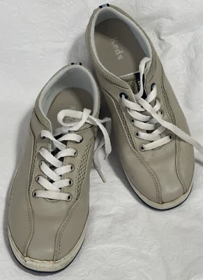 Zapatos deportivos de cuero Keds Spirit para mujer talla 7,5 beige caminar cómodos viaje Foto 1 de 4