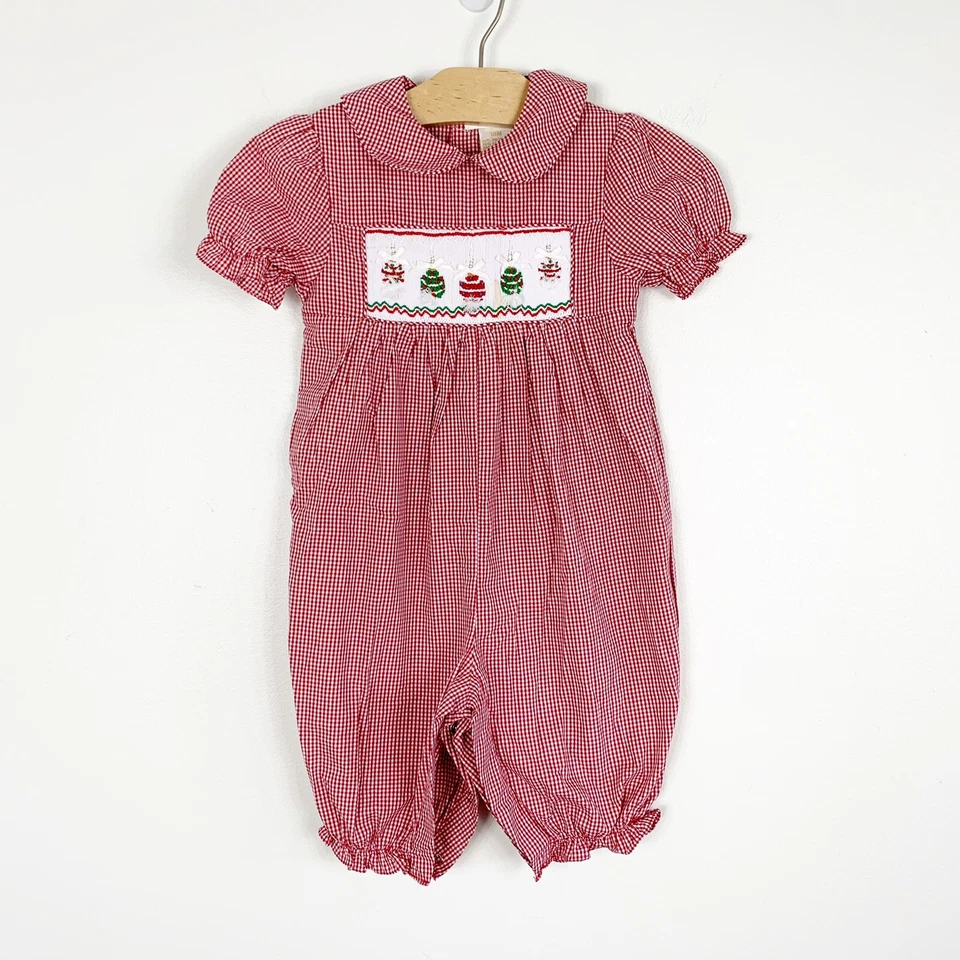 Mameluco de una pieza de guinga rosaline Collection rojo blanco talla 18 M Foto 1 de 2