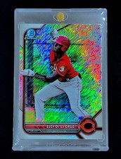 ELLY DE LA CRUZ RARE SHIMMER ROOKIE REFRACTOR 2022 TOPPS BOWMAN CHROME - REDS