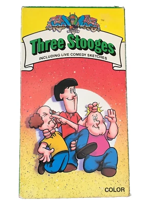 Kid Video The Three Stooges Vol. 1, 4 Color Cartoons VHS - Larry, Moe & Curly - Image 1 of 3