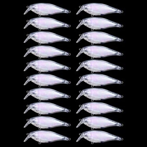20pcs Blank Fishing Minnow Fishing Lure Unpainted Crank Bait, Fishing Tackle - Picture 1 of 6