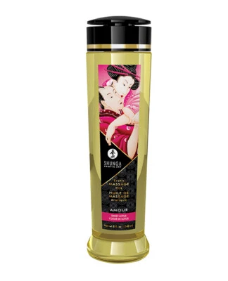 Aceite de masaje Shunga Sweet Lotus 8 oz - Hidratante natural y no graso para la piel Foto 1 de 2