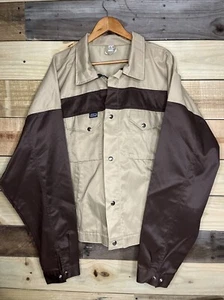 VTG Skillers Full Zip Jacket Mens Sz XXL Moto 80s  Biker MECHANIC  Brown USA - Picture 1 of 12
