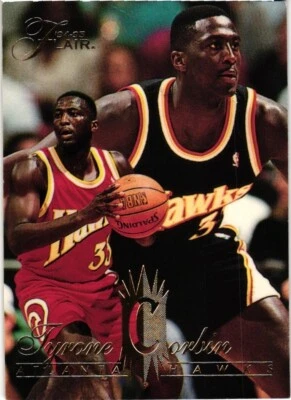 1994 95 Flair Card #176 Tyrone Corbin Atlanta Hawks NBA Basketball - Image 1 of 2
