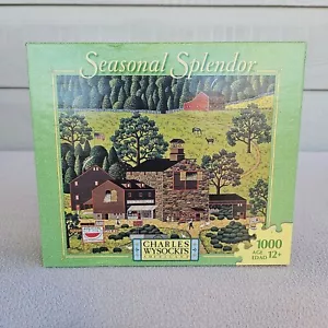 MB Puzzle Charles Wysocki Seasonal Splendor Watermelon Farms 1000 PC Americana - Picture 1 of 11