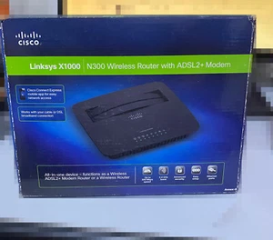 Linksys WIRELESS-N ADSL2+ MOD/ROUTER 300MBS - Foto 1 di 2