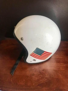 ORIGINAL VINTAGE 1970'S SAFETECH PRO 7-73 MOTORCYCLE RACING HELMET - Bild 1 von 12