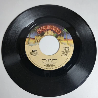 Kiss "Hard Luck Woman" 45 Vg+ Tested 1976 Super Rare Jukebox  - Image 1 of 4