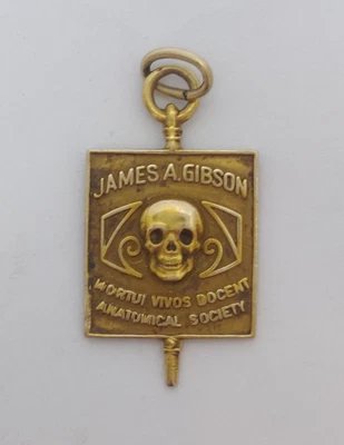 JAMES A GIBSON ANNATOMICAL SOCIETY 10K GOLD PENDANT JOS SYRACUSE 1923 - Image 1 of 4