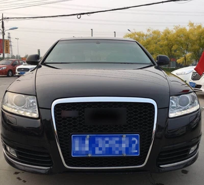 Parrilla delantera plateada para Audi 2005-2009-2010-2011 A6 S6 RS6 C6 Foto 1 de 4