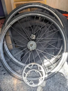 Race Face Sprocket 2 Gears And Ultra Lyte Custom Platinum Spokes - Picture 1 of 11