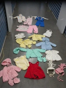 Lot/Bundle Vintage Baby Clothes Girls Crochet, Vintage Carters Infant to 2T read - Picture 1 of 19