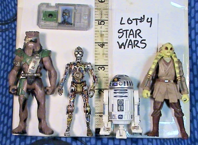 Lote de 4 figuras de acción Hasbro Star Wars escala 3,75", artículo #04, Electronic R2-D2 Foto 1 de 4