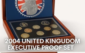 The 2004 UK Proof EXECUTIVE Coin Set Royal Mint Bannister, Bridge, Loco - Picture 1 of 5