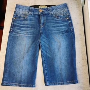 Bermuda donna Democracy Ab Technology 8P blu denim elasticizzato vita media - Foto 1 di 11