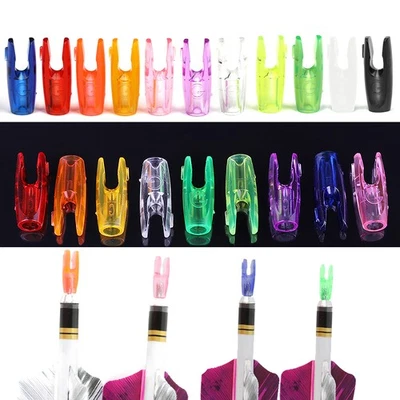 60X Arrow Nocks Plastic Tails Slot 3.2mm Pin Recurve Compound Bow Archery Target - Image 1 of 4