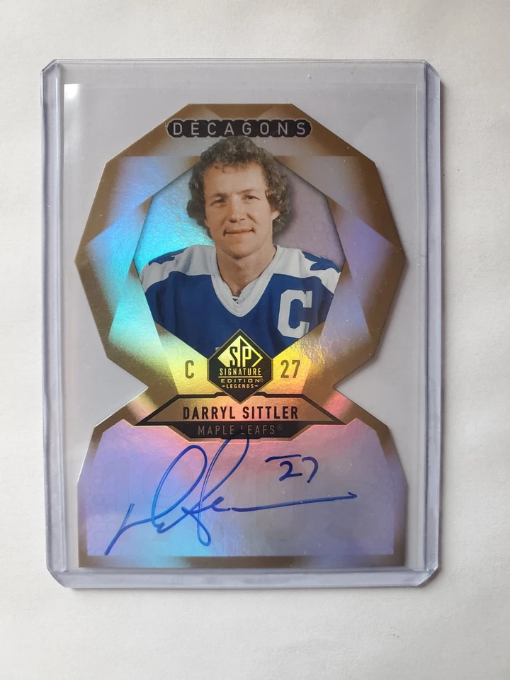 Darryl Sittler 2020 SP Signature Edition Legends Decagons #DC-13 Auto C103 - Image 1 of 2