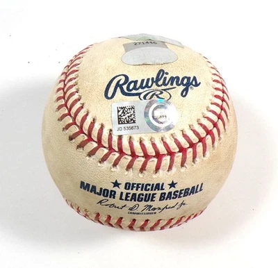 Detroit Tigers @ NY Yankees Game-Used Baseball Mike Tauchman/Blaine Hardy COA - Image 1 of 3